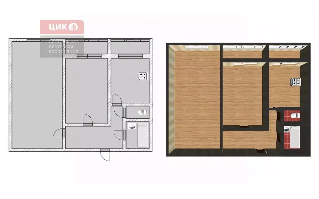 2-к кв. Рязанская область, Рязань Березовая ул., 1В (52.0 м) - Фото 1