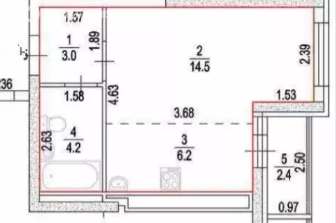 Квартира-студия: Уфа, улица Коммунаров, 7 (30 м) - Фото 0