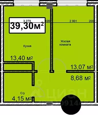 1-к кв. Ставропольский край, Ессентуки ул. Благодатная, 24 (39.3 м) - Фото 1