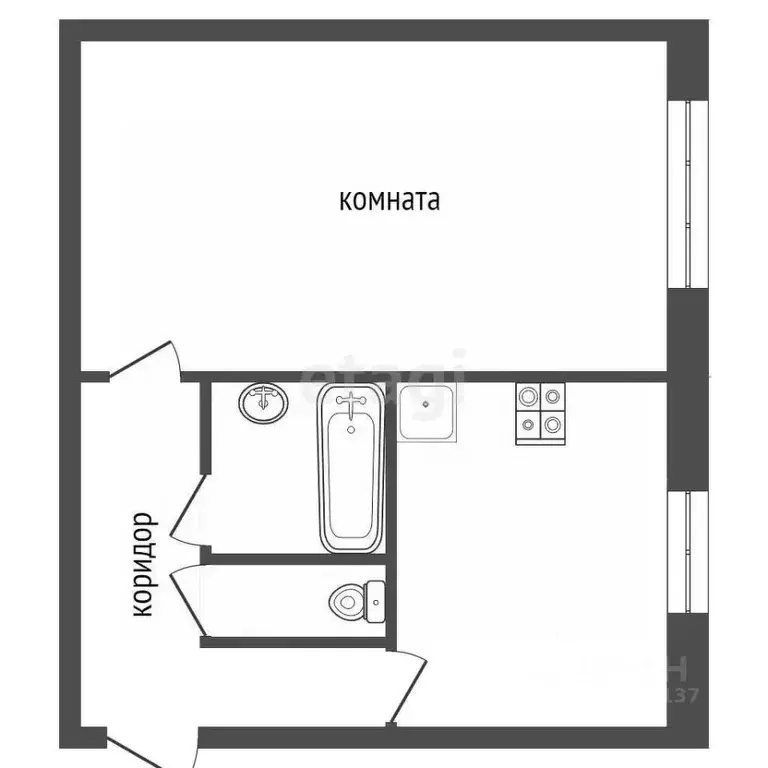1-к кв. Тамбовская область, Мичуринск ул. Первомайский участок, 13 ... - Фото 2