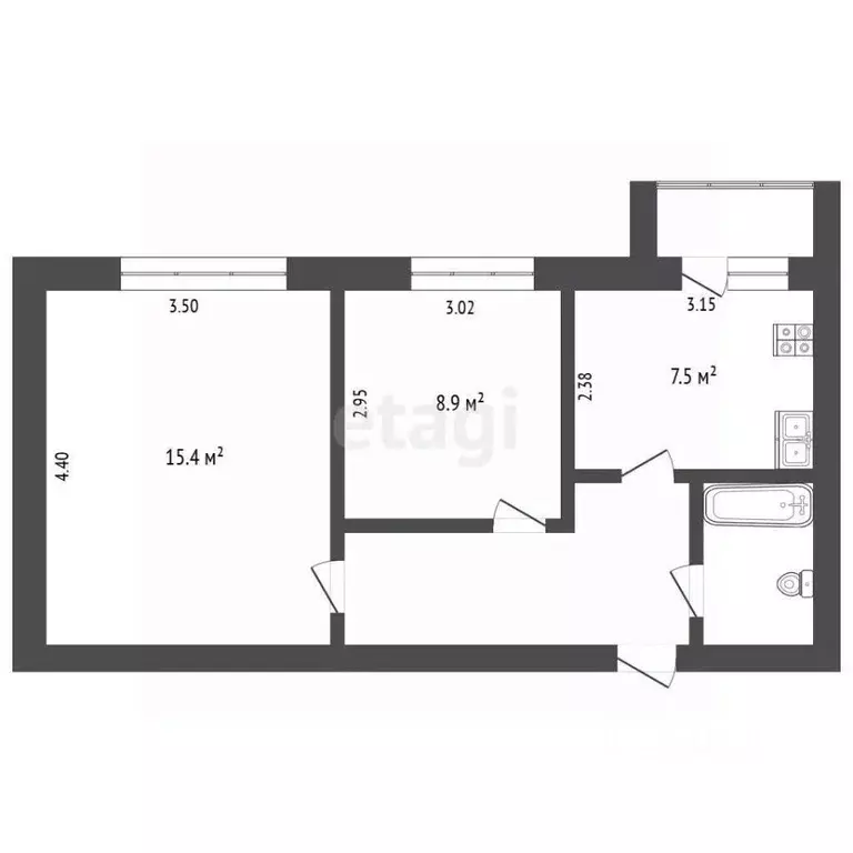 2-к кв. Московская область, Сергиево-Посадский городской округ, пос. ... - Фото 2