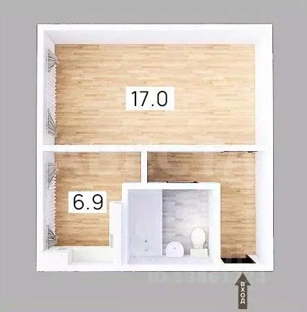 1-к кв. Омская область, Омск Городок Нефтяников мкр, ул. Марка ... - Фото 2