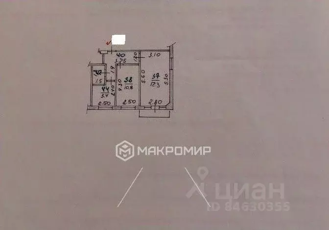 2-к кв. Орловская область, Орел Комсомольская ул., 128 (42.4 м) - Фото 2