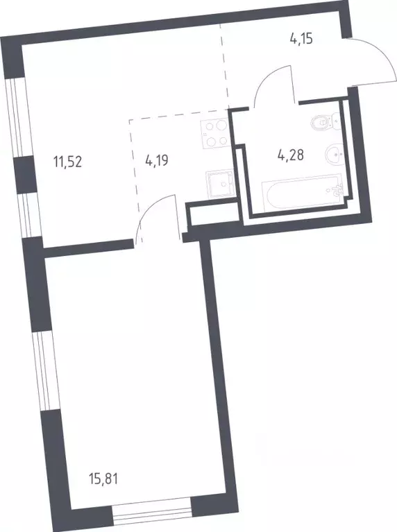 1-к кв. Ленинградская область, Ломоносовский район, Лаголовское с/пос, ... - Фото 1