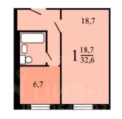1-к кв. Москва ул. Островитянова, 22К2 (32.8 м) - Фото 2
