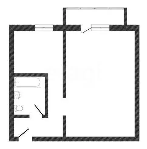 1-комнатная квартира: Черногорск, проспект Космонавтов, 2 (29.7 м) - Фото 1