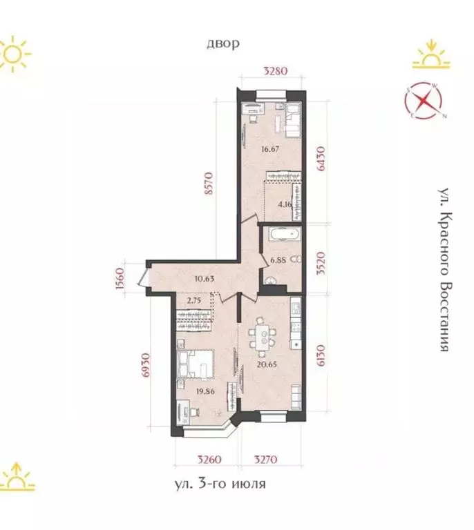 2-к кв. Иркутская область, Иркутск ул. Красного Восстания, 24 (82.0 м) - Фото 2