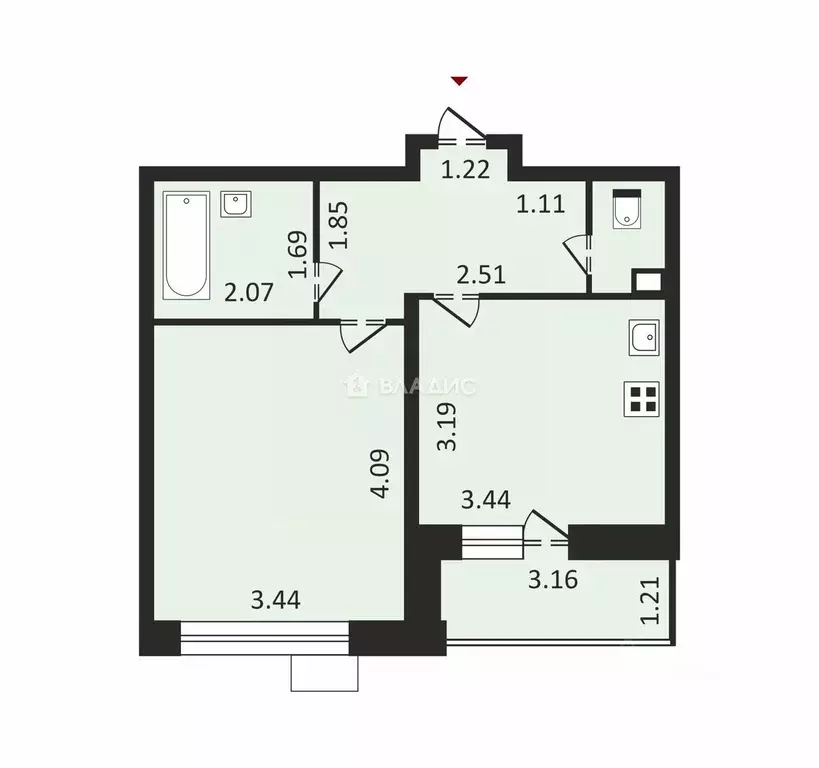 1-к кв. Московская область, Люберцы ул. Рождественская, 8 (38.4 м) - Фото 1