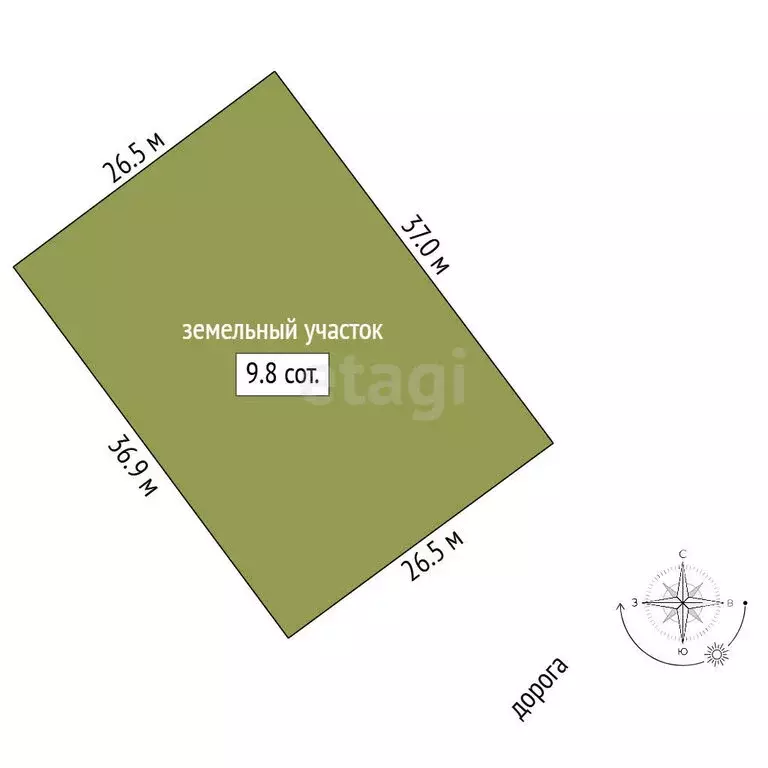 Участок в Ялуторовск, улица Генерала Уварова (10 м) - Фото 1