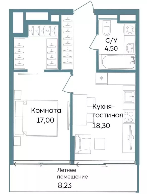 1-к кв. Крым, Саки ул. Морская (48.03 м) - Фото 1