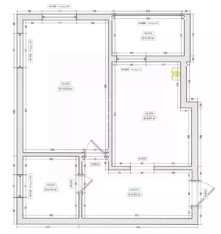 1-к кв. Калининградская область, Калининград Суздальская ул., 20к2 ... - Фото 2