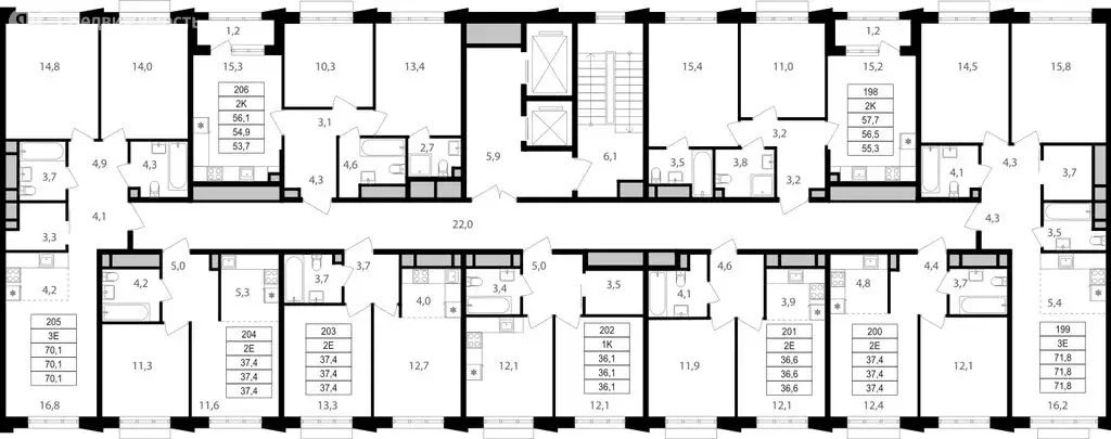 2-комнатная квартира: Москва, Михалковская улица, 48с1 (54.9 м) - Фото 1