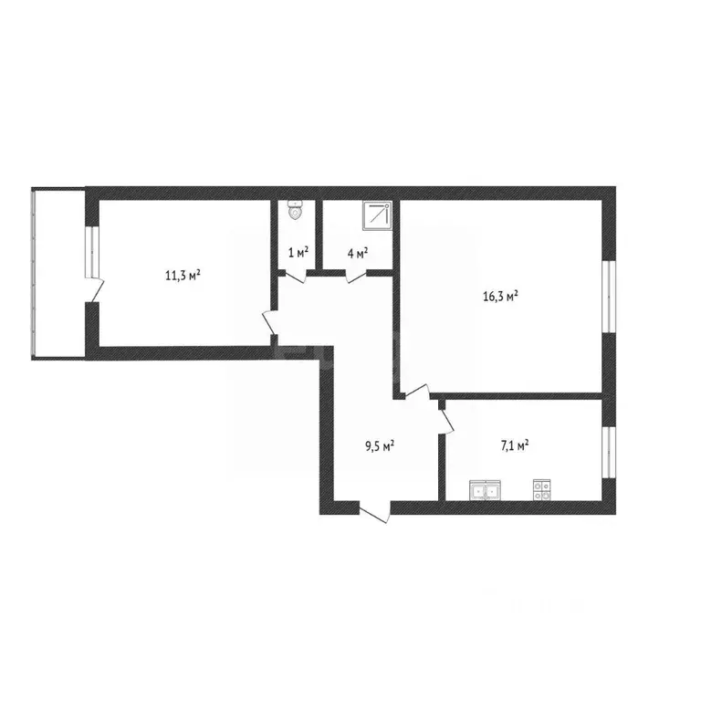 2-к кв. Башкортостан, Нефтекамск ул. Ленина, 62А (49.2 м) - Фото 2