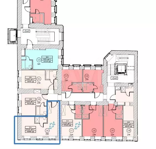 Апартаменты-студия, 29,4 м, 2/5 эт. - Фото 0