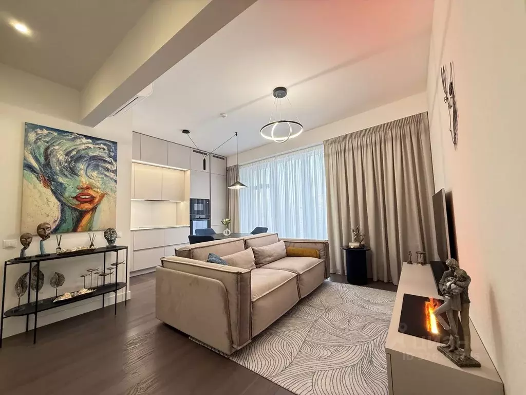 3-к кв. Москва Акватория жилой комплекс, С1 (75.0 м) - Фото 1