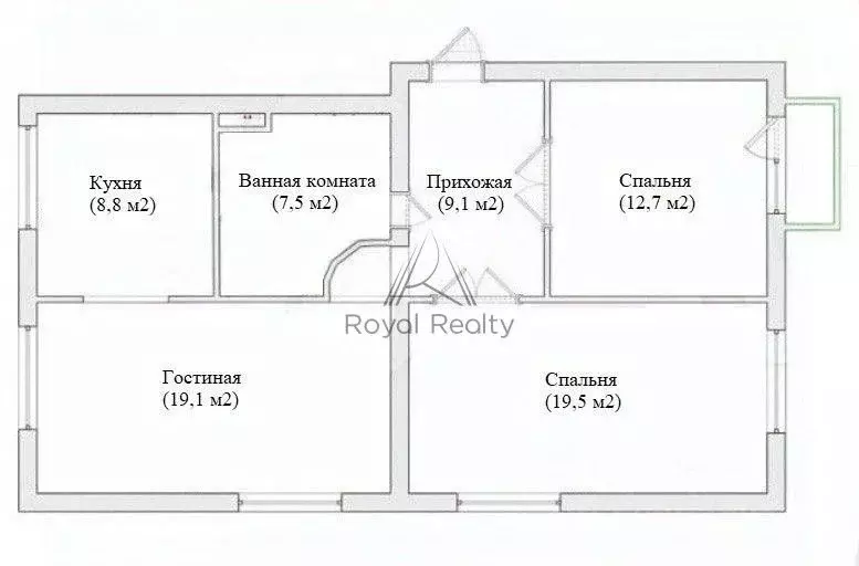 3-к кв. Санкт-Петербург ул. Типанова, 14 (78.3 м) - Фото 1