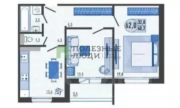 2-к кв. Орловская область, Орел ул. Зеленина, 10 (62.0 м) - Фото 1