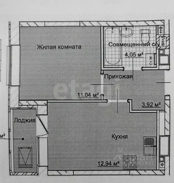 1-к кв. Удмуртия, Ижевск Воткинское ш., 61А (31.8 м) - Фото 2