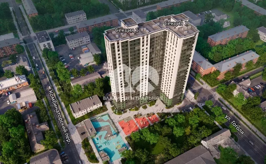 Студия Новосибирская область, Новосибирск ул. Гоголя, 222 (30.79 м) - Фото 1
