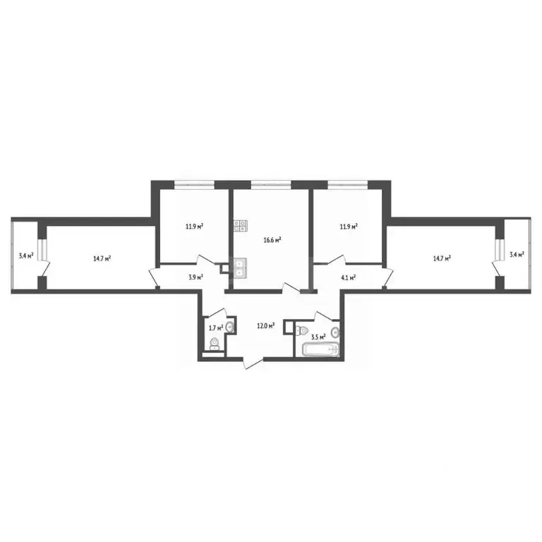 4-к кв. Москва Варшавское ш., 170Ек4 (101.8 м) - Фото 1