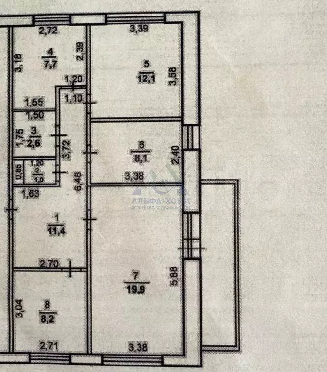 3-к. квартира, 71 м, 9/9 эт. - Фото 0