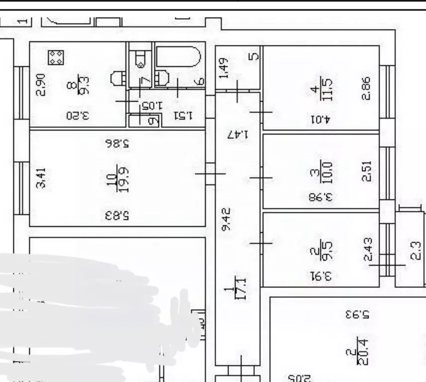 4-к кв. Санкт-Петербург Бухарестская ул., 23К1 (85.0 м) - Фото 2