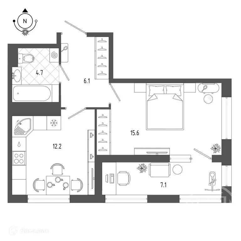 Продаётся 2-к квартира, 65.4 м - Фото 1