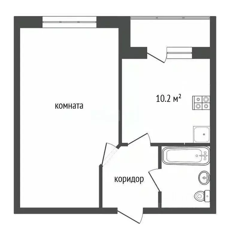 1-к кв. Тамбовская область, Тамбов городской округ, пос. Строитель, ... - Фото 2