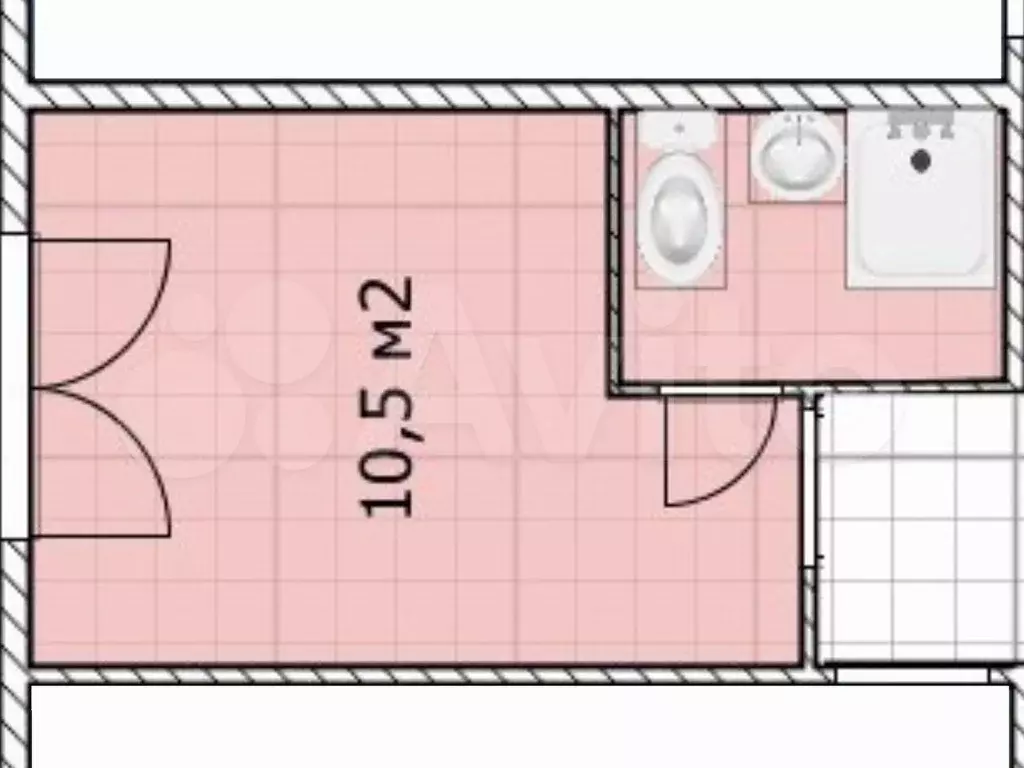 Квартира-студия, 10,5 м, 1/9 эт. - Фото 0