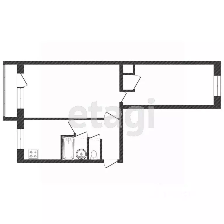 2-к кв. Иркутская область, Иркутск Волгоградская ул., 122 (47.3 м) - Фото 2