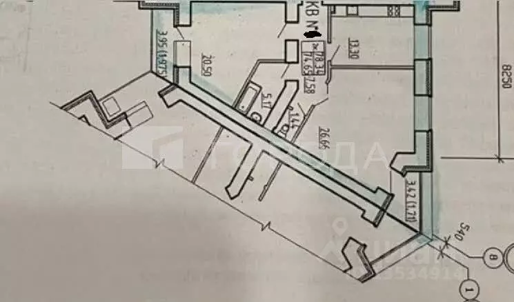 3-к кв. Алтайский край, Барнаул ул. Малахова, 44 (78.3 м) - Фото 1