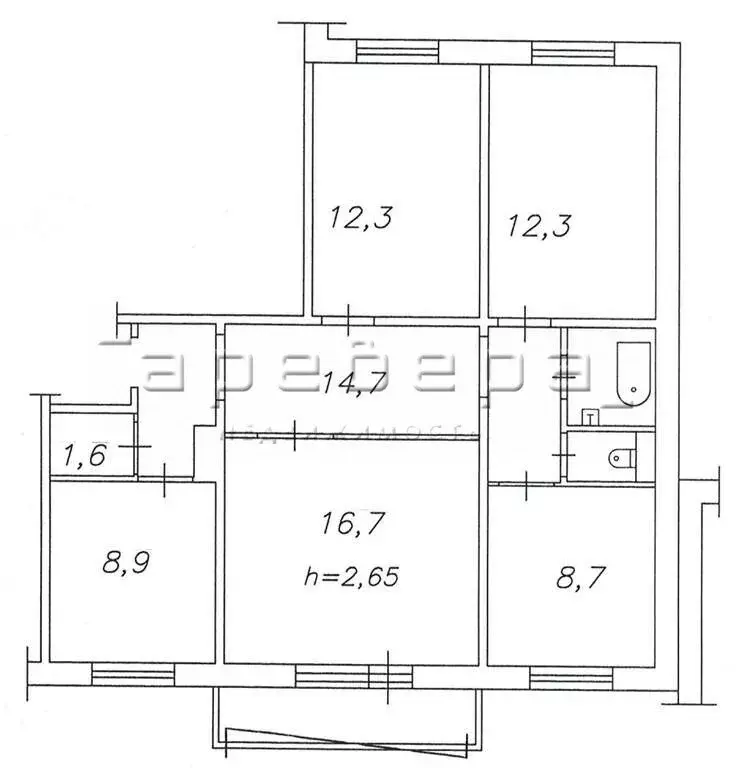 4-комнатная квартира: Красноярск, Свердловская улица, 21А (79 м) - Фото 1