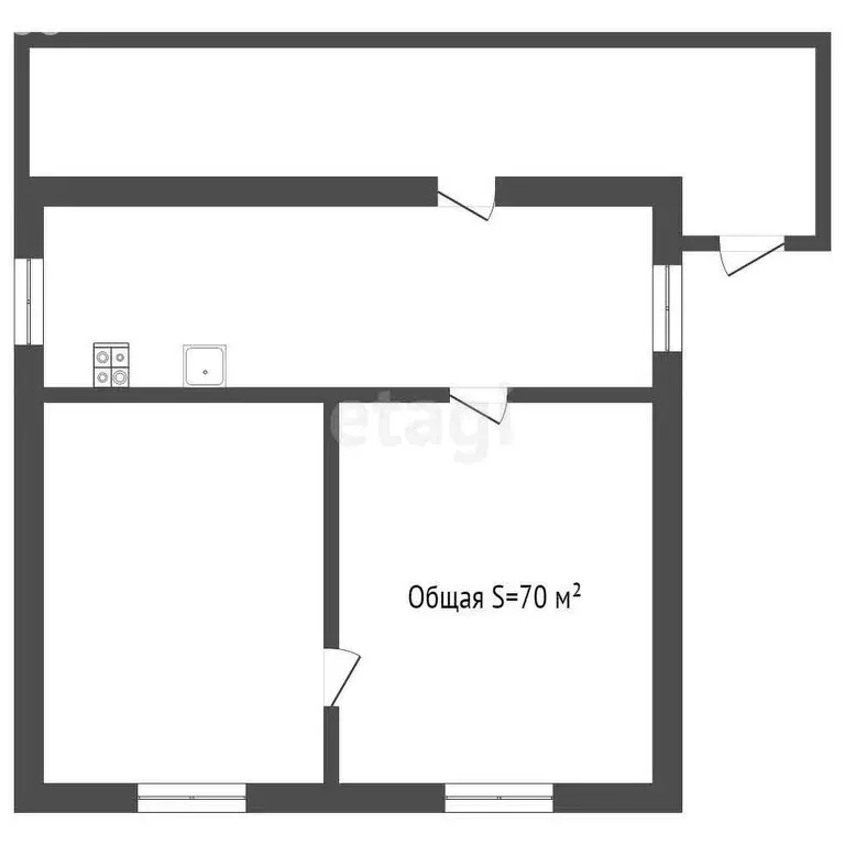 Дом в село Берёзовка, Школьный переулок (70 м) - Фото 2
