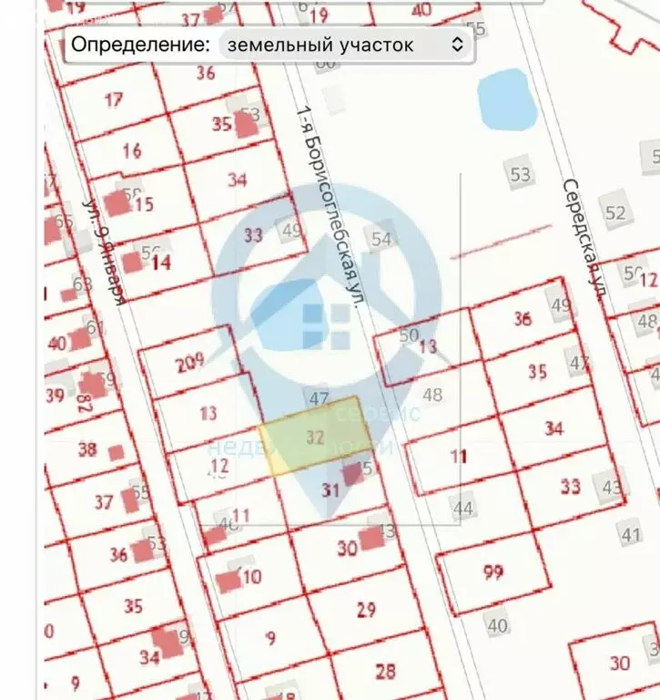Участок в Родники, 1-я Борисоглебская улица, 47 (7.3 м) - Фото 1