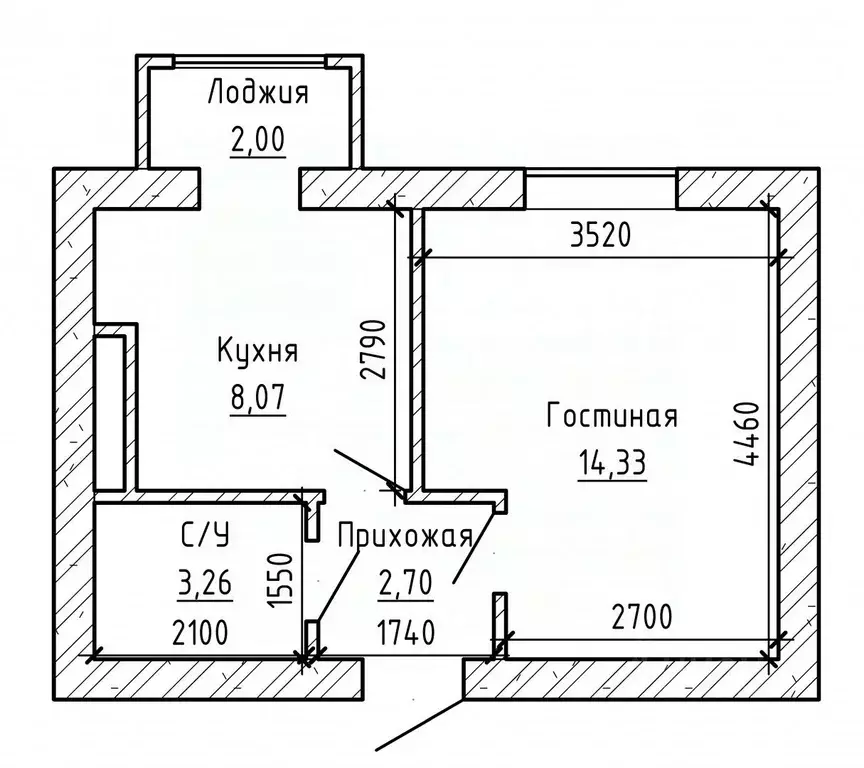 1-к кв. Кабардино-Балкария, Нальчик городской округ, с. Кенже ул. ... - Фото 2
