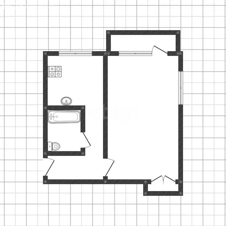 1-комнатная квартира: Ангарск, 7-й микрорайон, 9 (32.9 м) - Фото 1