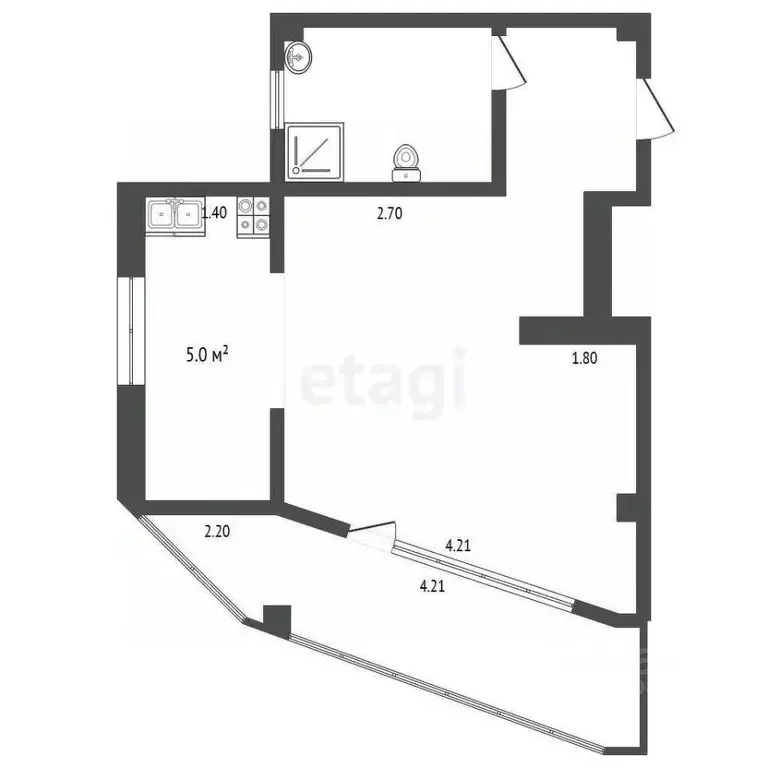 Студия Севастополь с. Орловка, ш. Качинское, 33/1 (49.7 м) - Фото 2