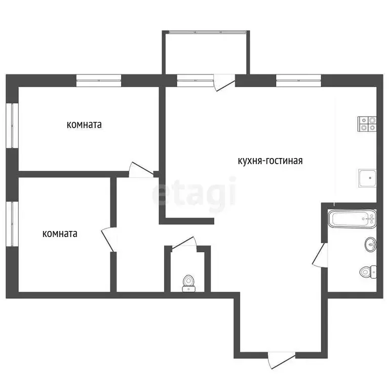 3-комнатная квартира: Абакан, улица Богдана Хмельницкого, 155 (85.4 м) - Фото 0