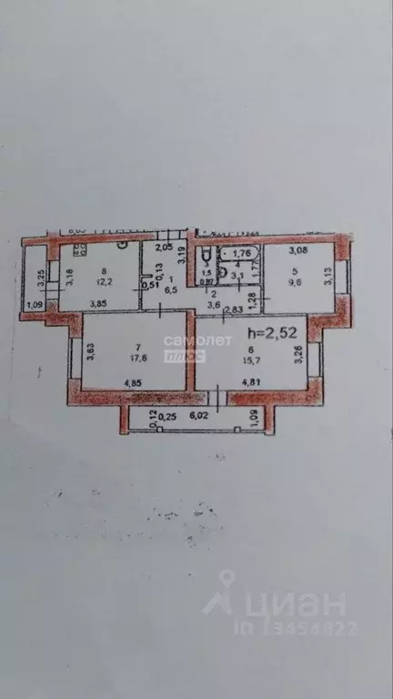 3-к кв. Марий Эл, Йошкар-Ола Пролетарская ул., 68Б (75.0 м) - Фото 1