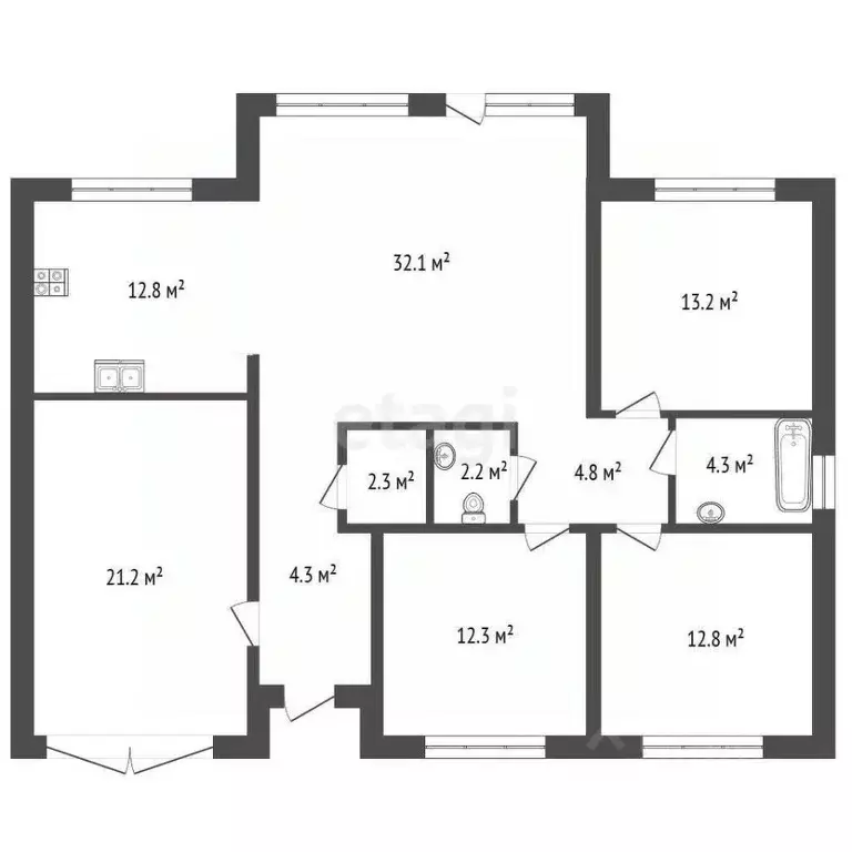 Дом в Тюменская область, Тюменский муниципальный округ, с. Луговое ул. ... - Фото 2