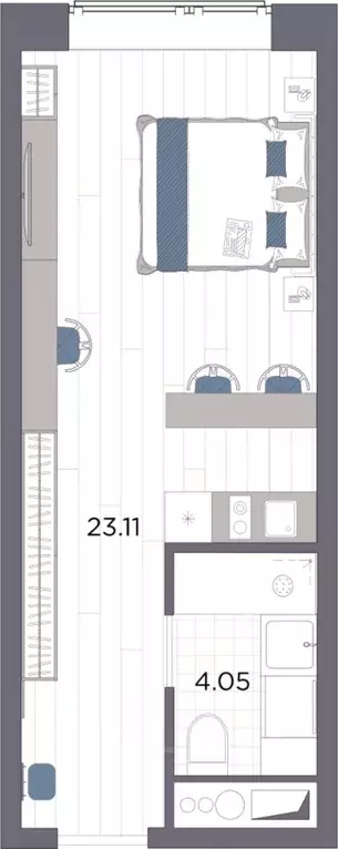 Студия Санкт-Петербург просп. Энергетиков, 8к2 (27.16 м) - Фото 0