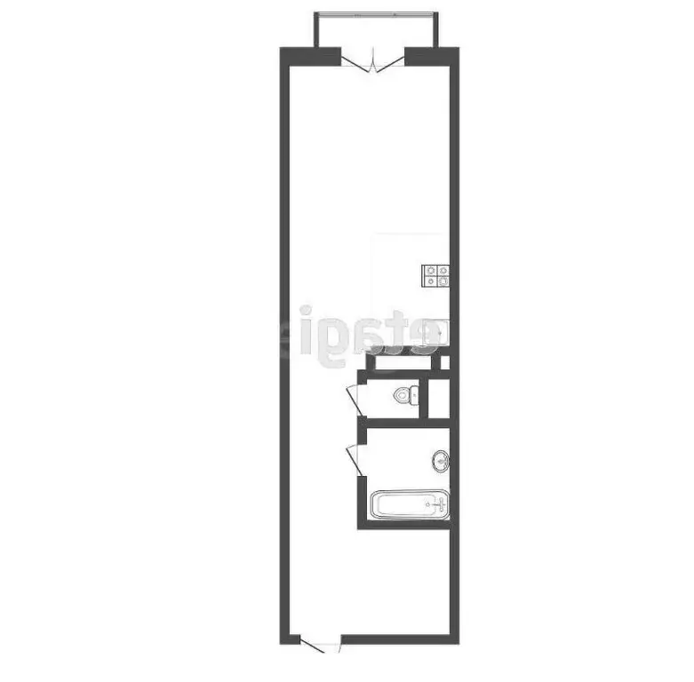 Квартира-студия: Дмитров, Спасская улица, 6А (29.4 м) - Фото 1