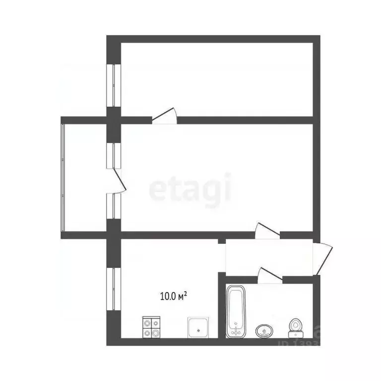 2-к кв. Тюменская область, Тюмень Фабричная ул., 17 (44.8 м) - Фото 2