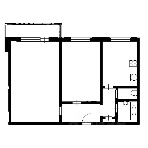 2-к кв. Новосибирская область, Искитим Индустриальный мкр, 54 (43.4 м) - Фото 2