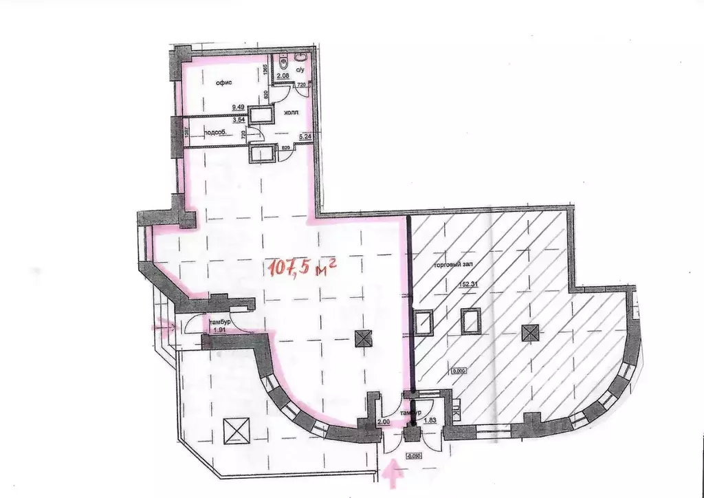 Помещение свободного назначения в Москва Заповедная ул., 18к1 (108 м) - Фото 1