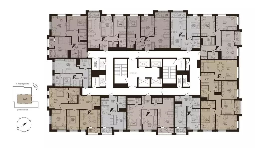 1-к кв. Свердловская область, Екатеринбург Центральный жилрайон, Дом 7 ... - Фото 2