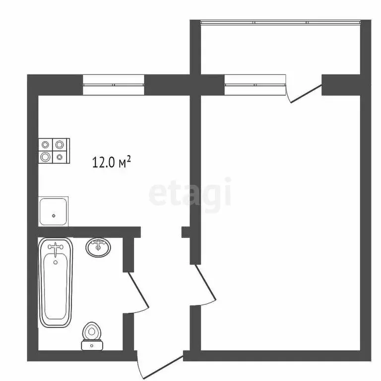 1-комнатная квартира: Оренбург, улица Юркина, 10 (35 м) - Фото 0