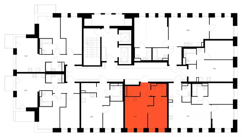1-к кв. Москва ул. Маршала Прошлякова, 12к2с1 (34.1 м) - Фото 2