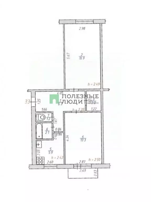 2-к кв. Удмуртия, Ижевск Молодежная ул., 60 (47.7 м) - Фото 1