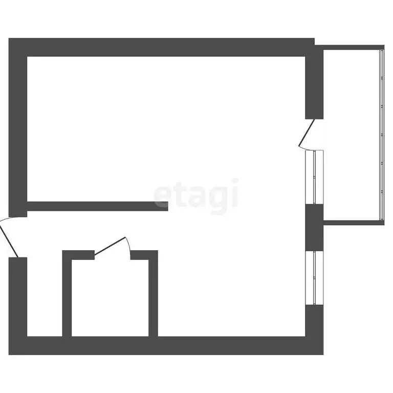 Квартира-студия: Ишим, улица Ленина, 69 (30.7 м) - Фото 1